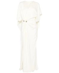 Brandon Maxwell - Draped Cuff-Link-Detail Dress - Lyst