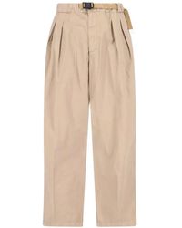 White Sand - Pleated Belted Trousers - Lyst