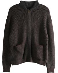 Uma Wang - Ribbed Zip-Front Cardigan - Lyst