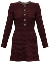 Self-Portrait - Embellished Mini Dress - Lyst