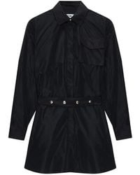MSGM - Belted Flap-Pocket Mini Dress - Lyst