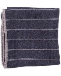 Brunello Cucinelli - Pinstriped Silk Pocket Square - Lyst