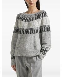 Seventy - Fair Isle Knit Sweater - Lyst