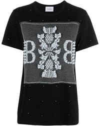 Barrie - Logo-Embroidered Embellished T-Shirt - Lyst