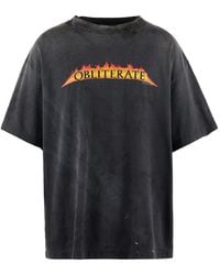 SAINT Mxxxxxx - Obliterate Graphic-Print Distressed T-Shirt - Lyst