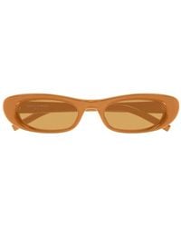 Saint Laurent - Sl 557 Shade Plump Oval-Frame Sunglasses - Lyst