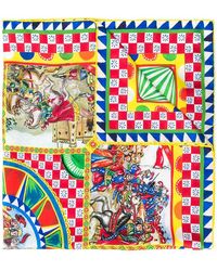 Dolce & Gabbana Foulard Majolica con stampa - Verde