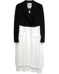 Noir Kei Ninomiya - Blazer Crop À Empiècements Plissés - Lyst