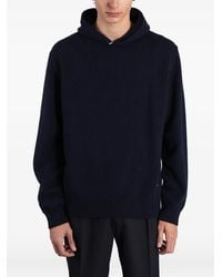 Grayed - Logo-Plaque Knitted Hoodie - Lyst