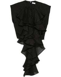 Viktor & Rolf - Seidenoberteil Im Layering-Look Mit Rüschen - Lyst