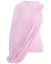 MANURI - Lillies Gedrapeerde Blouse - Lyst