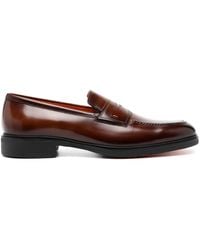 Santoni - Leather Loafers - Lyst
