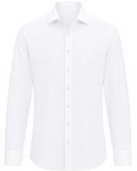 BASTONCINO - Seersucker-Texture Long-Sleeve Shirt - Lyst