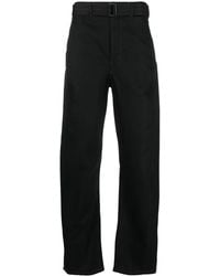 Lemaire - Belted Straight-Leg Trousers - Lyst