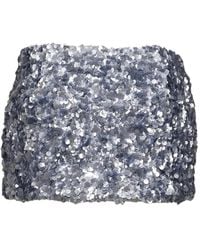 GLOWNY - Twinkle Sequin-Embellished Mini Skirt - Lyst