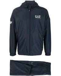 EA7 - Logo-Print Tracksuit - Lyst