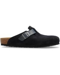 Birkenstock - Boston Suede Slippers - Lyst
