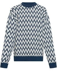 Lanvin - Pullover Mit Zickzackmuster - Lyst