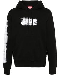 DIESEL - S-Ginn-Hood-N Cotton Hoodie - Lyst