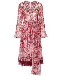 Dolce & Gabbana - Kleid aus Seide mit Print - Lyst