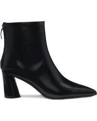 BOSS - Pointed-Toe Block-Heel Boots - Lyst