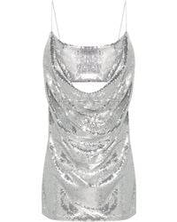 Alex Perry - -tone Draped Sequinned Mini Dress - Women's - Polyester/spandex/elastane/acetate - Lyst