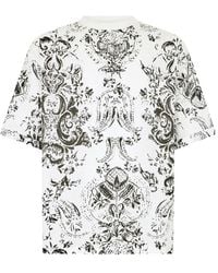 Roberto Cavalli - Floral-Print T-Shirt - Lyst