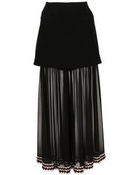 Proenza Schouler - シフォンパネル マキシスカート - Lyst