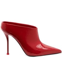 Alexander McQueen - Thorn Patent Leather Mules - Lyst