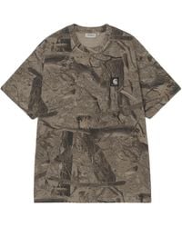 Carhartt - Feather Tree Camouflage-Print Logo-Patch T-Shirt - Lyst