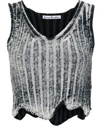 Acne Studios - Abstract-print Knitted Tank Top - Lyst