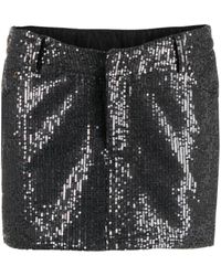 ROTATE BIRGER CHRISTENSEN - Sequin Twill Mini Skirt - Lyst