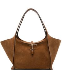 Tod's - T Timeless Suede Tote Bag - Lyst