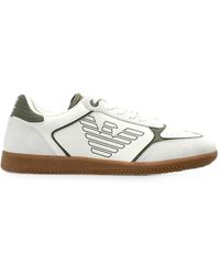EA7 - Logo-Print Panelled Sneakers - Lyst