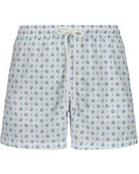 Fedeli - Fish-Printed Drawstring Swim Shorts - Lyst