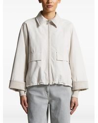 Peserico - Reißverschluss-Jacke mit Cordkragen - Lyst