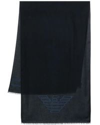 Emporio Armani - Écharpe À Logo Imprimé - Lyst
