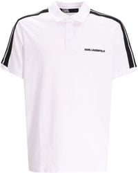 Karl Lagerfeld - Logo-print Cotton Polo Shirt - Lyst