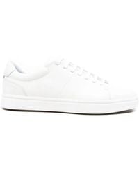Geox - Leather Lace-Up Sneakers - Lyst