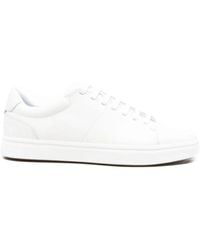 Geox - Leather Lace-Up Sneakers - Lyst