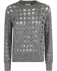Herno - Geometric-Cutout Crew-Neck Sweater - Lyst