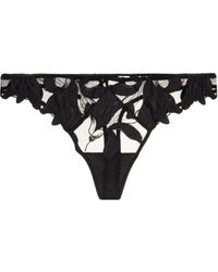 Fleur du Mal - Lily Embroidered Hipster Thong - Lyst