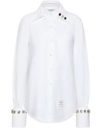 Thom Browne - Camicia Con Cristalli Swarovski - Lyst