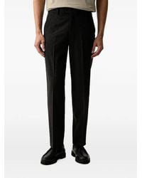 Lindbergh - Pressed-Crease Straight-Leg Trousers - Lyst