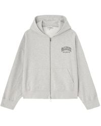 Ganni - Hoodie Met Rits - Lyst
