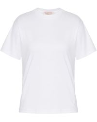 Valentino Garavani - T-shirt en coton à col ras du cou - Lyst