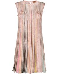 Missoni - Pleated Silk-blend Mini Dress - Lyst