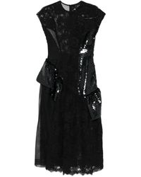 Simone Rocha - Cap-Sleeve Midi Dress - Lyst