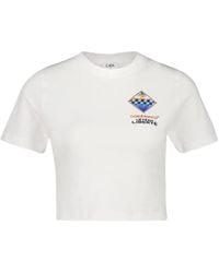 CASABLANCA - L'Été En Liberté Cropped T-Shirt Met Print - Lyst