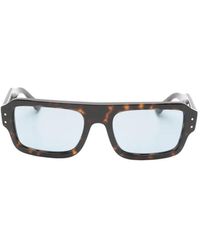 Ray-Ban - Tortoiseshell-Effect Rectangle-Frame Sunglasses - Lyst